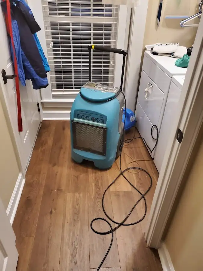 Commercial dehumidifier deployed for Flood Damage Cleanup in Holly Springs